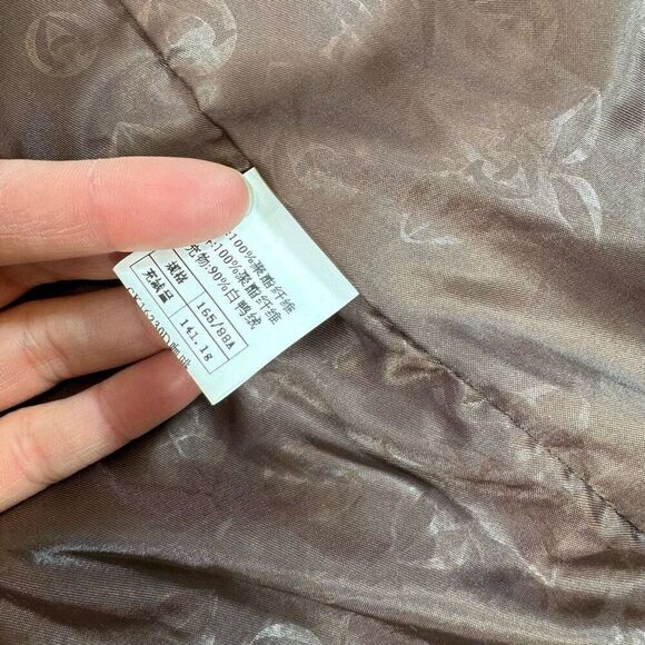 Artka Crazy in Life Coat Womens Medium Brown Tan Puffer Faux Fur Pockets Belt - Picture 2 of 13